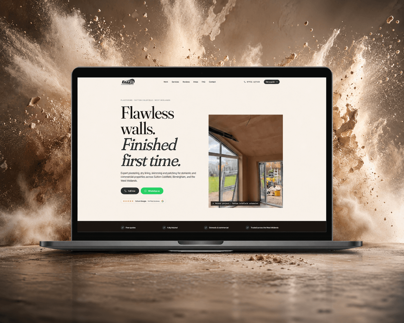 Egan's Plastering — Local trade site — ranks #1 in Sutton Coldfield for 'plasterer near me'.